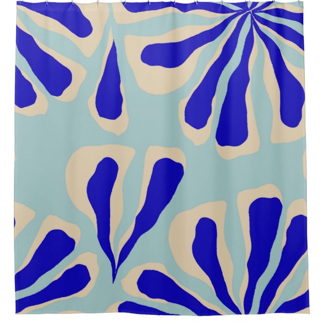 Trendy contemporary floral seamless pattern. shower curtain (Front)