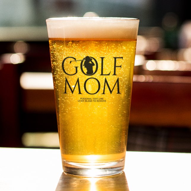 Trendy Cool "GOLF MOM" Pint Glass (Creator Uploaded)