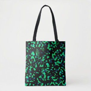 Trendy Cool Green Black Camouflage  Tote Bag