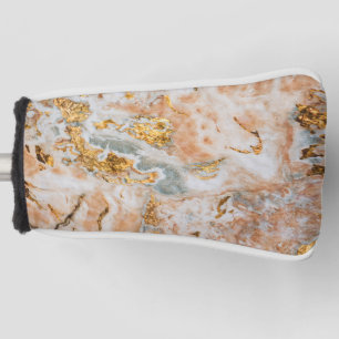 Trendy Cool Marble Gold Touch Golf Head Cover