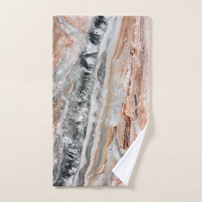 Trendy Cool Marble Pattern Bath Towel Set (Hand Towel)