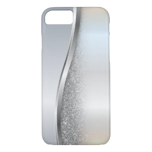 Trendy Cool Silver Glitter - Personalised Case-Mate iPhone Case