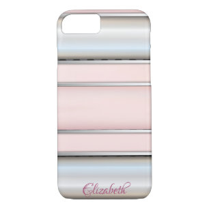 Trendy Cool Striped Silver - Personalised Case-Mate iPhone Case