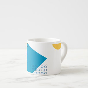 Trendy, cool, urban geometric Memphis illustration Espresso Cup