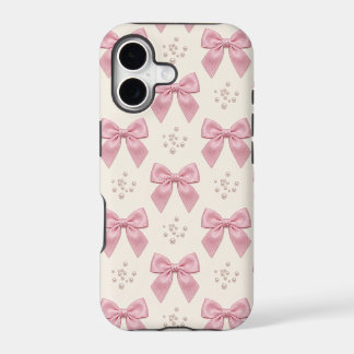 Trendy Coquette Pastel Pink Silk Bows and Pearls S