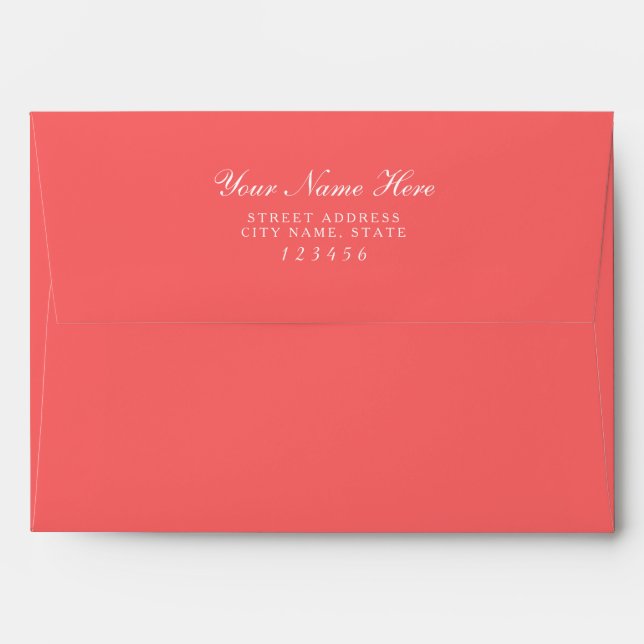 Trendy Coral Envelopes (Back (Top Flap))