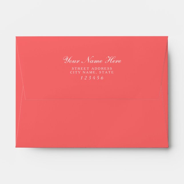 Trendy Coral Envelopes (Back (Top Flap))