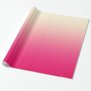 Trendy Coral Pink to Vintage White Ombre Gradient Wrapping Paper