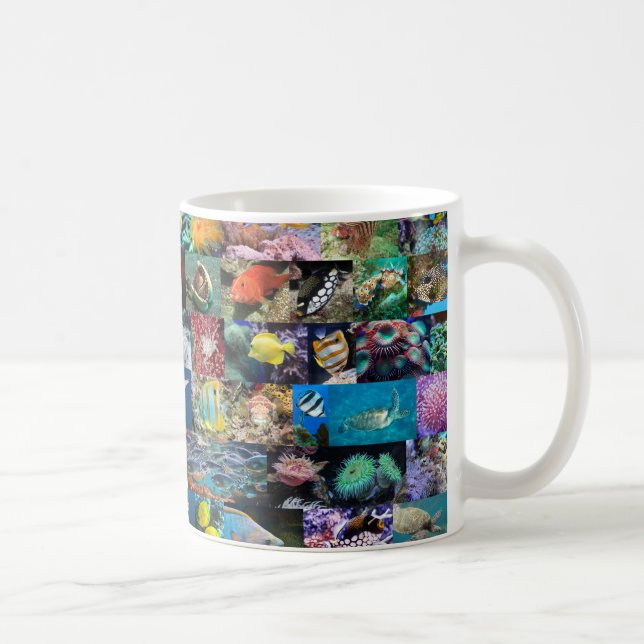 Trendy Coral Reef Marine Life Fish Animals Photos Coffee Mug (Right)