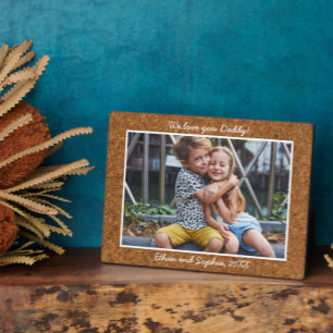 Trendy Cork Personalized Name Photo Plaque