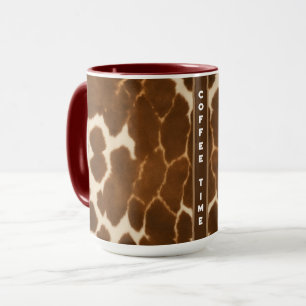 Trendy Cow Faux Leather Elegant Collection Mug
