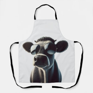 Trendy Cow in Sunglasses Apron