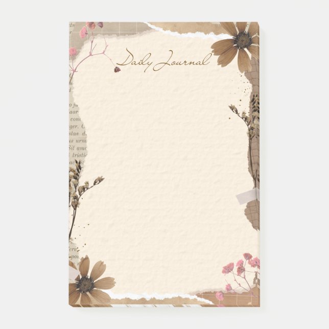 Trendy craft paper Scrapbooking style Daily Post-it Notes (Front)