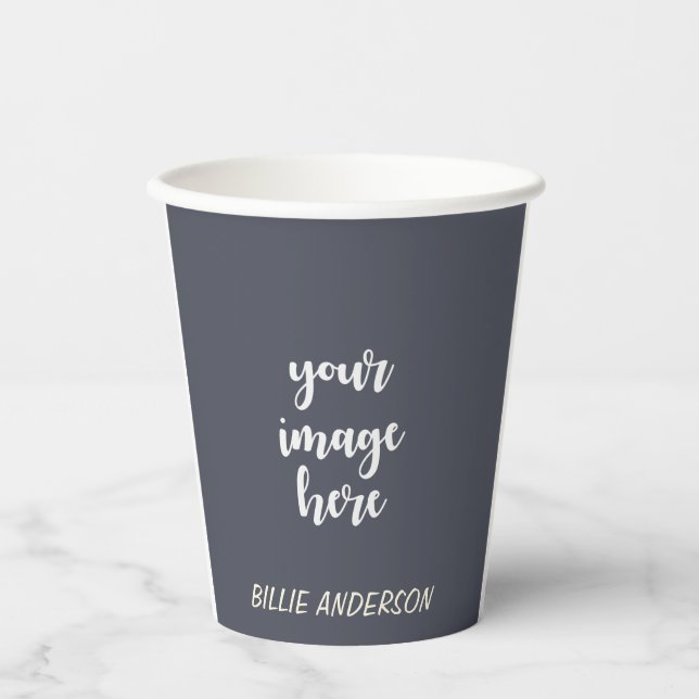 Trendy Create Your Own Personalised Image Paper Cups (Front)