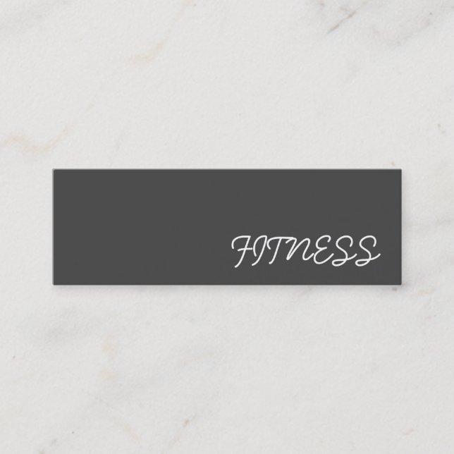 Trendy Creative Grey Fitness Sport Business Card (Front)