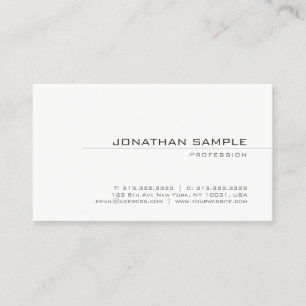 Trendy Creative Minimalist Plain Modern Design Business Card