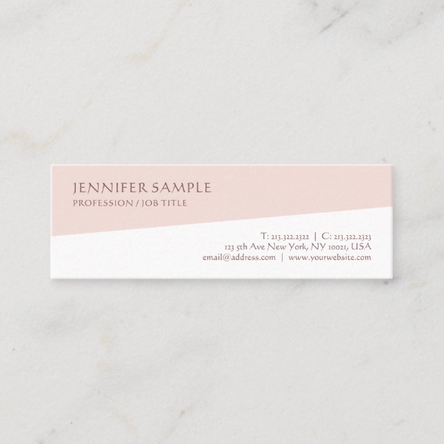 Trendy Creative Modern Clean Template Professional Mini Business Card (Front)
