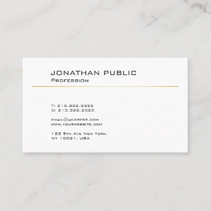 Trendy Creative Modern Design Minimalist Plain Business Card