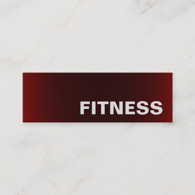 Trendy Creative Red Fitness Sport Business Card (Front)