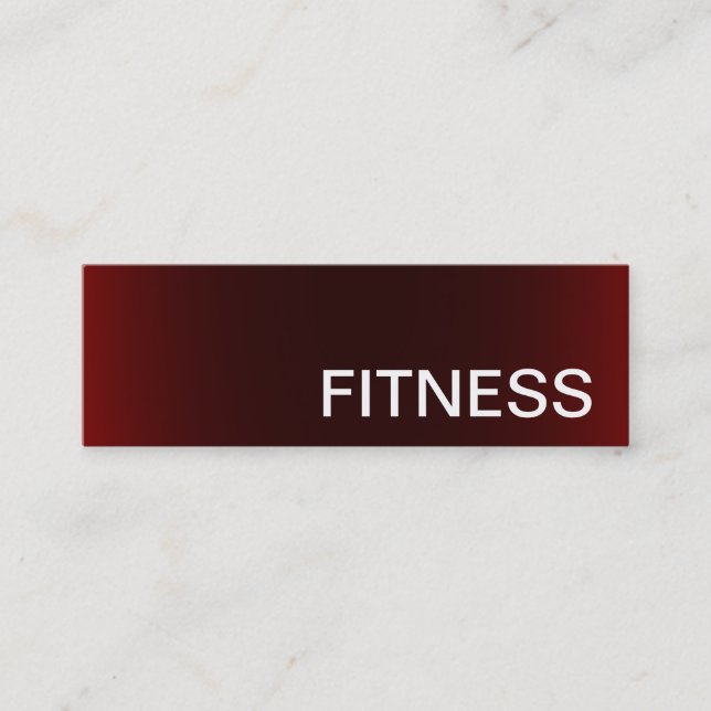 Trendy Creative Red Fitness Sport Business Card (Front)