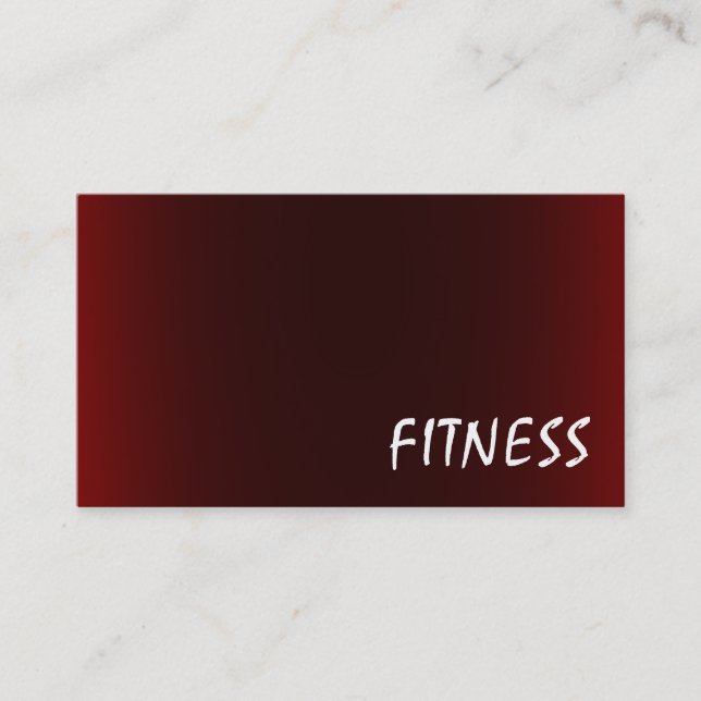 Trendy Creative Red Fitness Sport Business Card (Front)