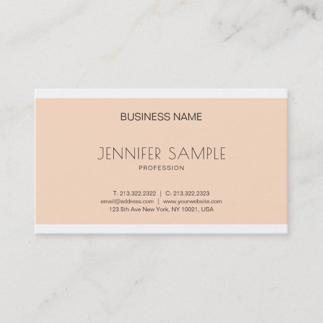 Trendy Creative Sleek Graphic Design Modern Luxury Business Card (Front)