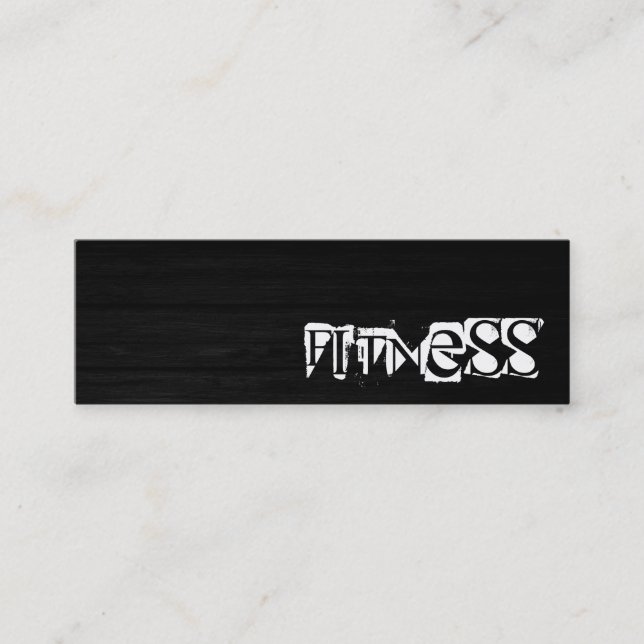 Trendy Creative Wood Fitness Sport Business Card (Front)