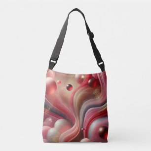 Trendy Crossbody Bag with Abstract Art Design