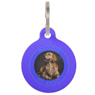 Trendy Custom Cat Owner Gift Hexagon Print Pet Tag
