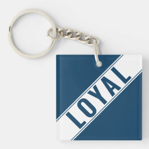 Trendy Custom LOYAL Text Statement Keyring Accesso