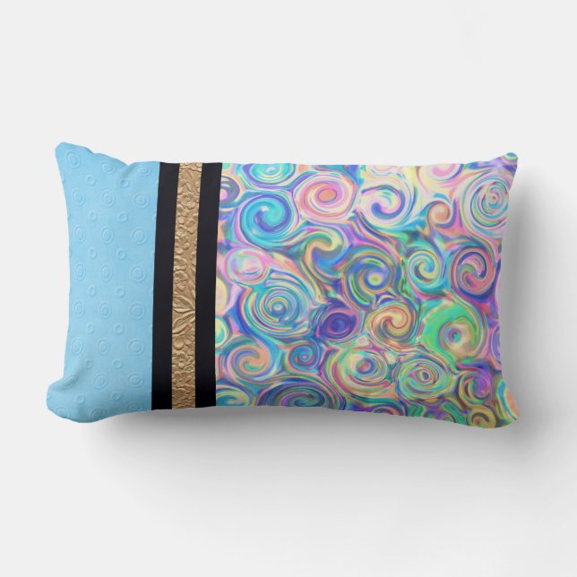 Trendy Custom Swirl Design Throw Pillow (Front)