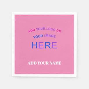 Trendy Customisable Personalised Trademark  Pink   Napkin