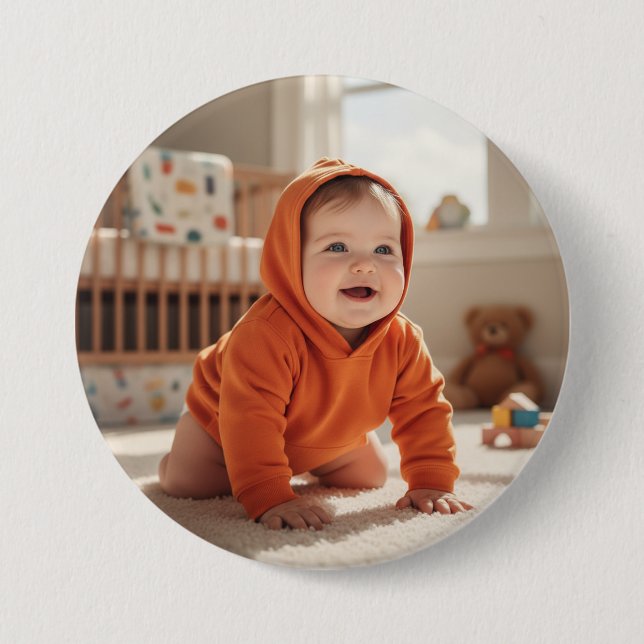 Trendy Customisable Picture Round Button for Brand (Front)