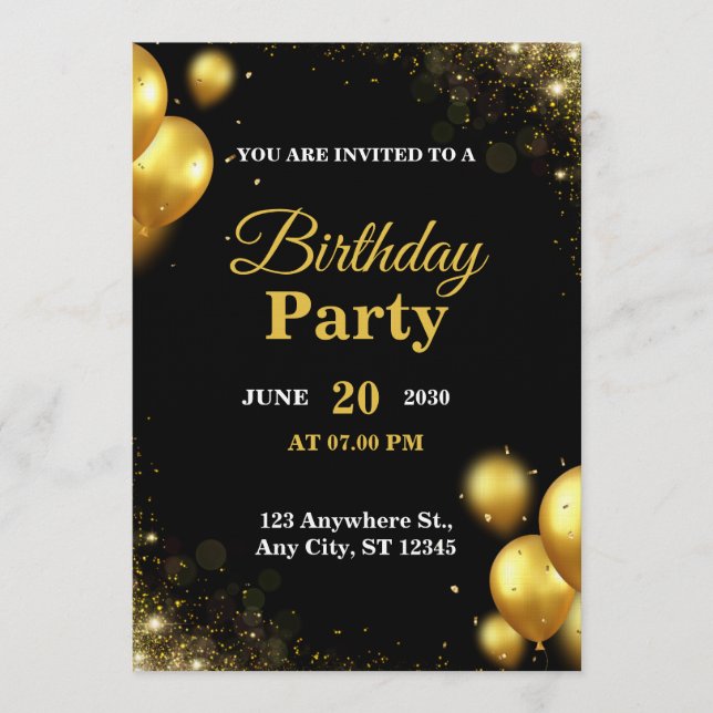 Trendy CUSTOMIZABLE Birthday CARD (Front)