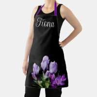 Trendy customizable name Fiona purple flower boho 