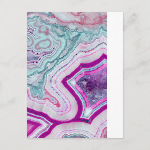 Trendy Cute Agate Geode Postcard