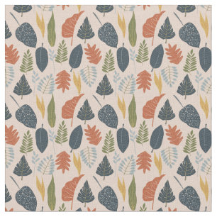 Trendy cute botanical colorful pattern pink green  fabric