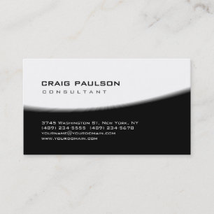 Trendy Cute Chic Black White Spiral Business Card