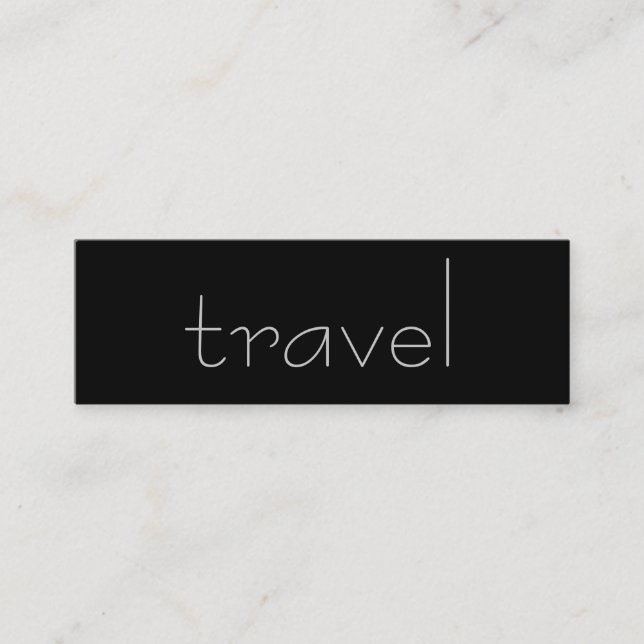 Trendy Cute Chic Plain Travel Agent Business Card (Front)