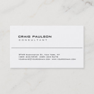 Trendy Cute Clean Black White Business Card