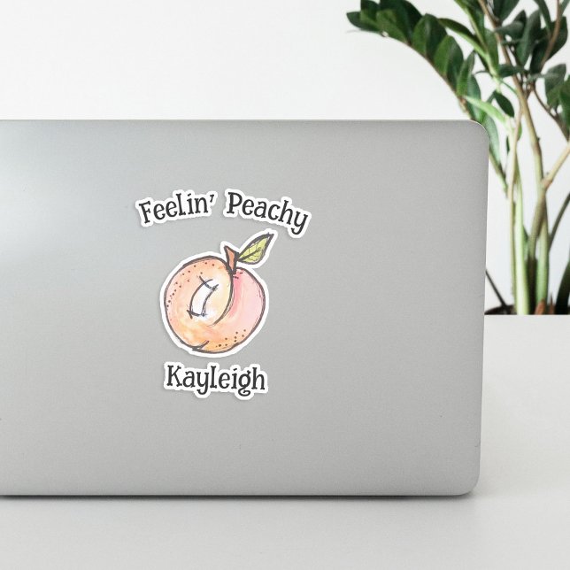 Trendy Cute Feelin Peachy Peach Name Modern Teen  (Creator Uploaded)