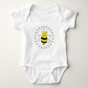 Trendy cute girly bee baby bodysuit