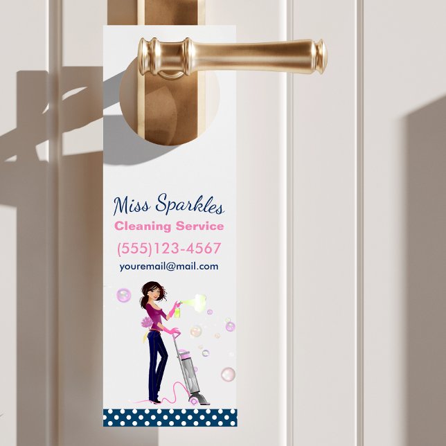 Trendy Cute Housecleaning Maid Door Hanger (Creator Uploaded)