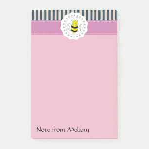 Trendy cute modern girly bee post-it notes