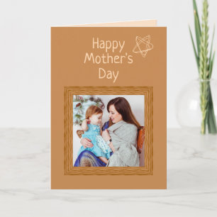 Trendy Cute Mother's Day Card Custom Photo Replace