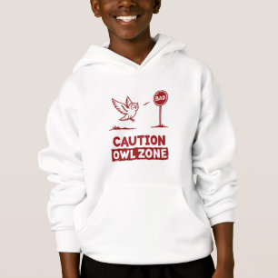 Trendy Cute Owl Graphic Hoodie Design for Boys
