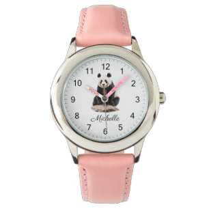 Trendy Cute Panda Bear Personalized Watch