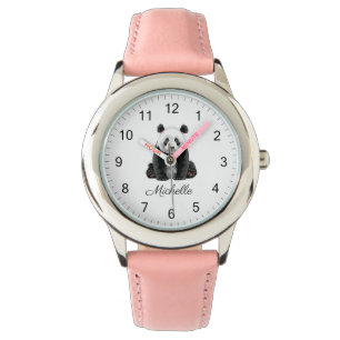 Trendy Cute Panda Bear Personalized Watch