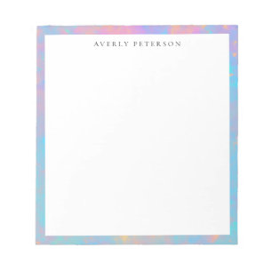 Trendy Cute Pastel Abstract Border Custom Notepad