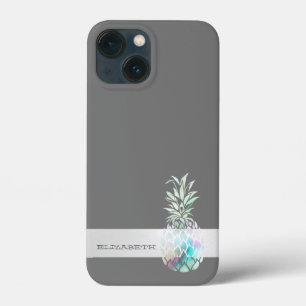 Trendy Cute  Pineapple,Stripe  -Personalised  iPhone 13 Mini Case
